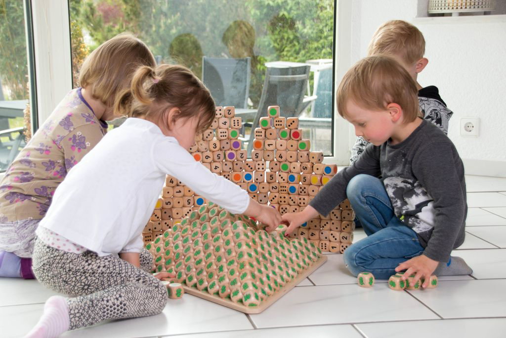 Würfelplatten dreieckig, 3 versch., 7er-Pack