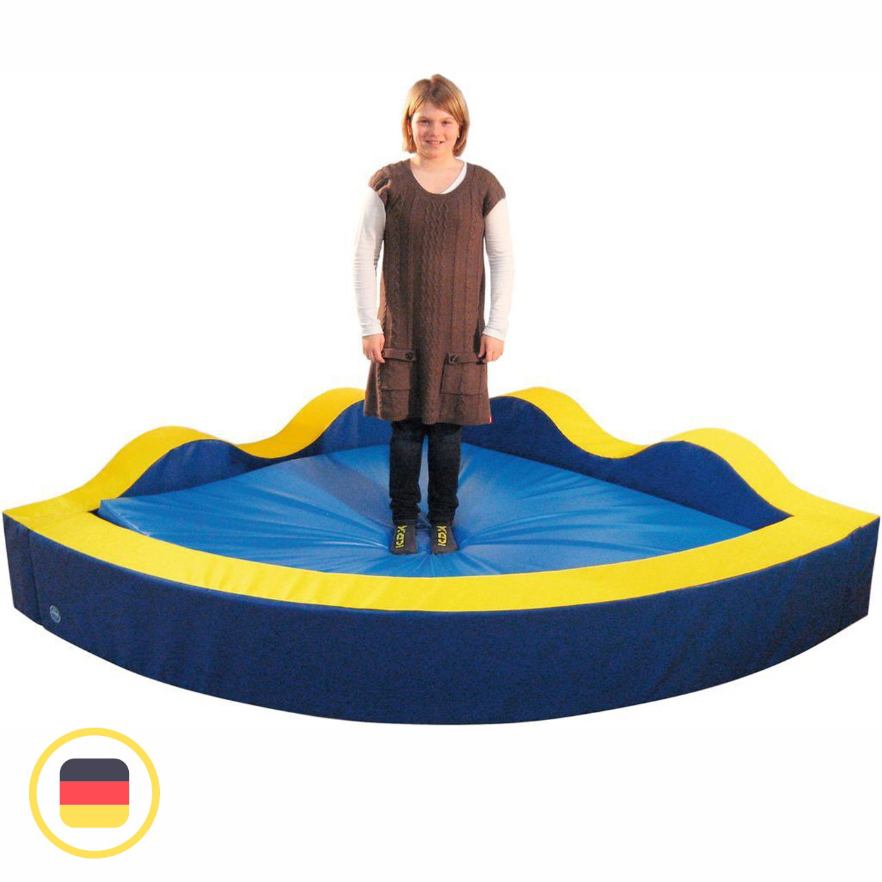 Wellenbad reißfest blau/gelb