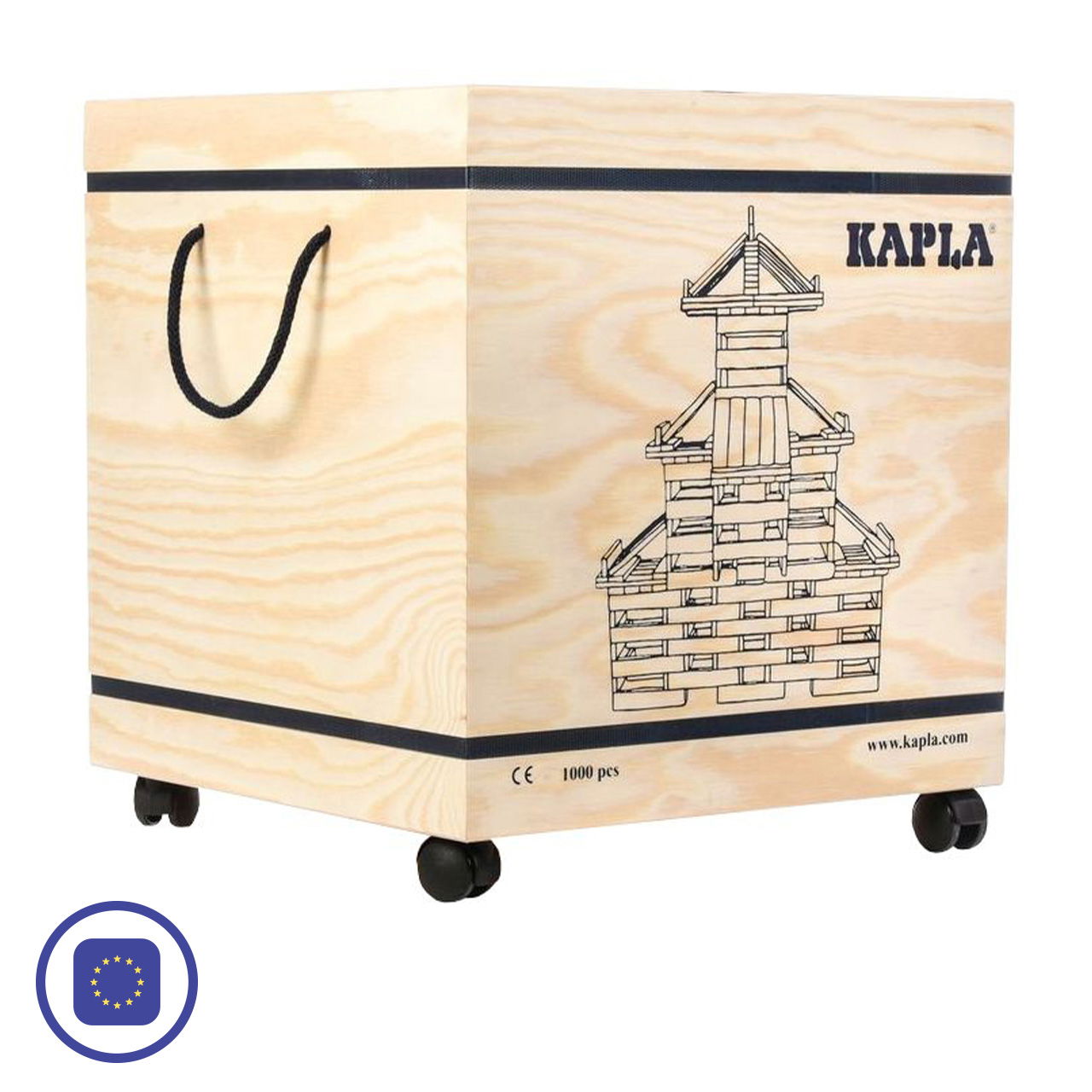 Kapla Baukasten 1.000-tlg. in der Holzbox