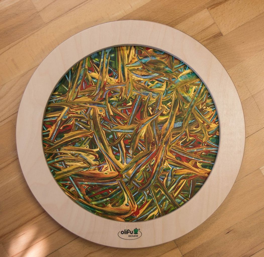 olifu creative Rundbilderrahmen aus Holz, 3er-Pack