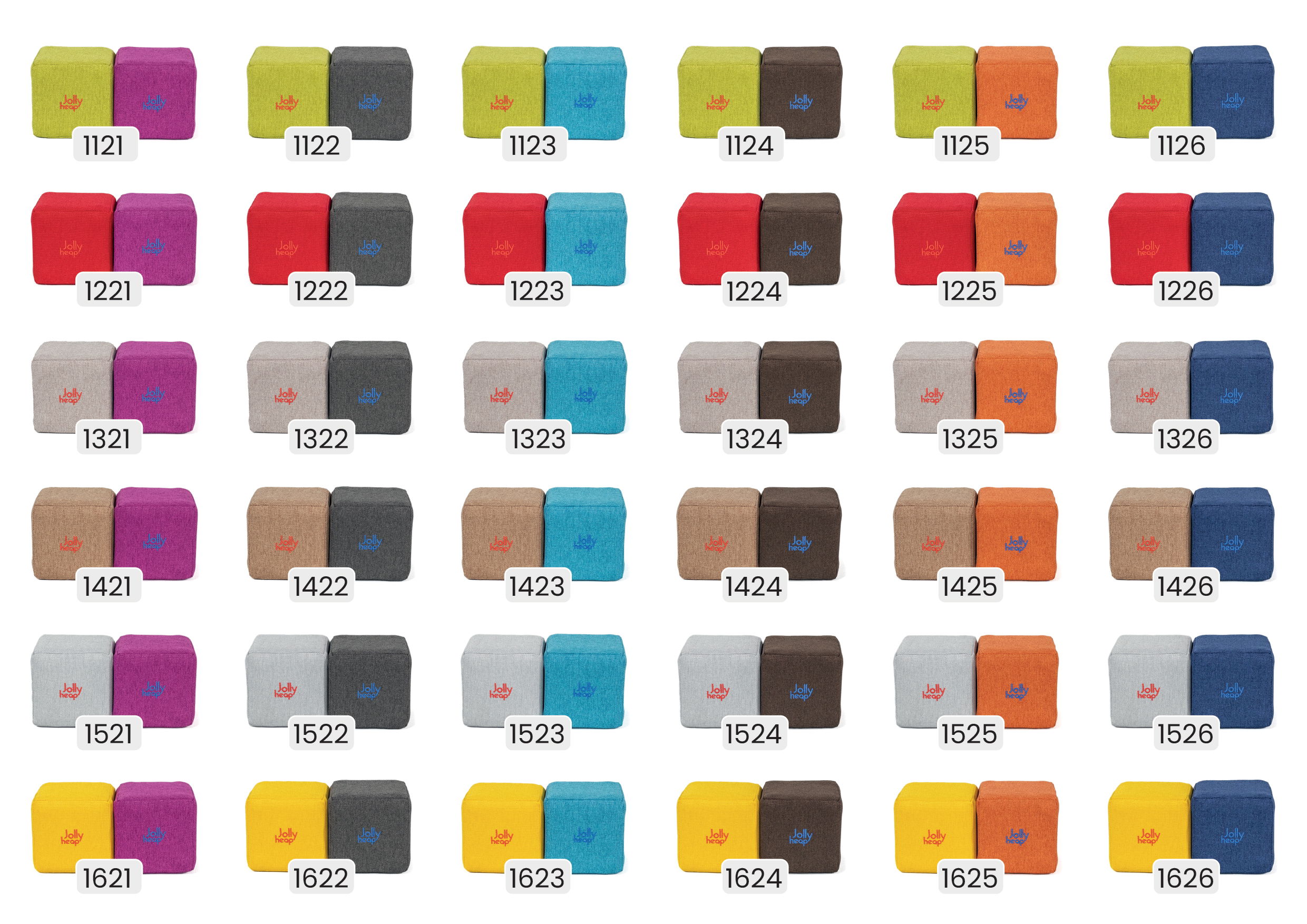 JollyHeap Creative Magnetbausteine 100er Pack, grau/türkis