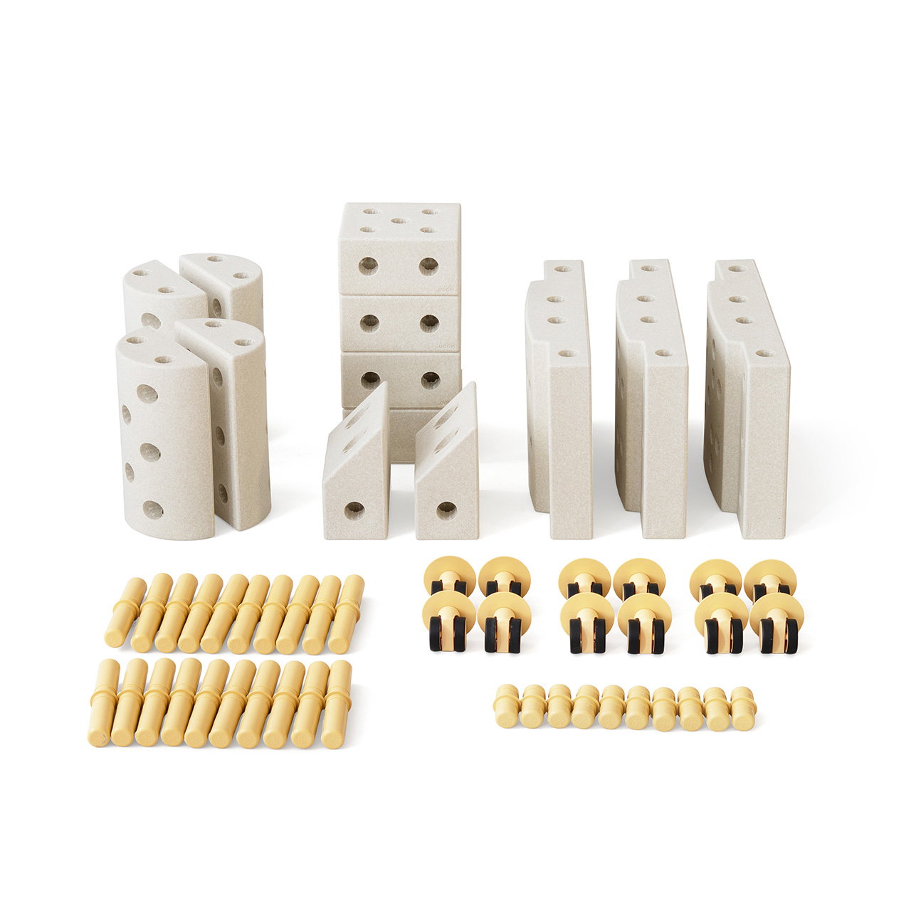 MODU großes Lernspielzeug-Set, Sand Grey, 55-tlg