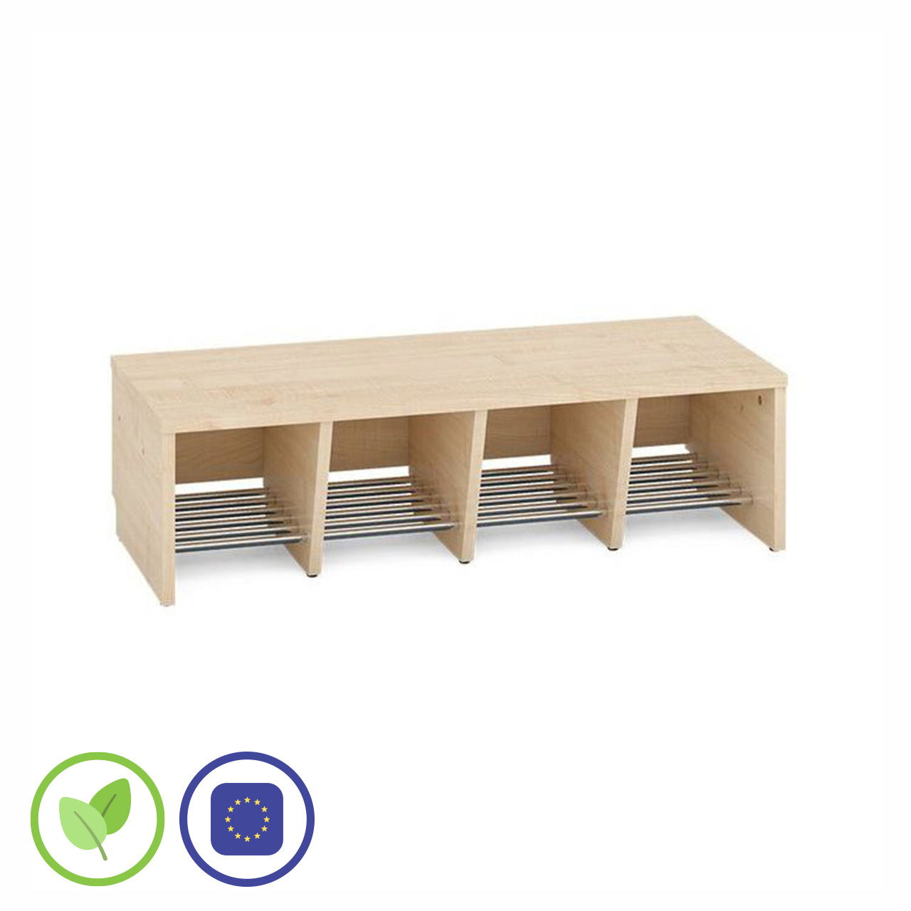 4er Garderobenregal für Sitzhöhe 26 cm