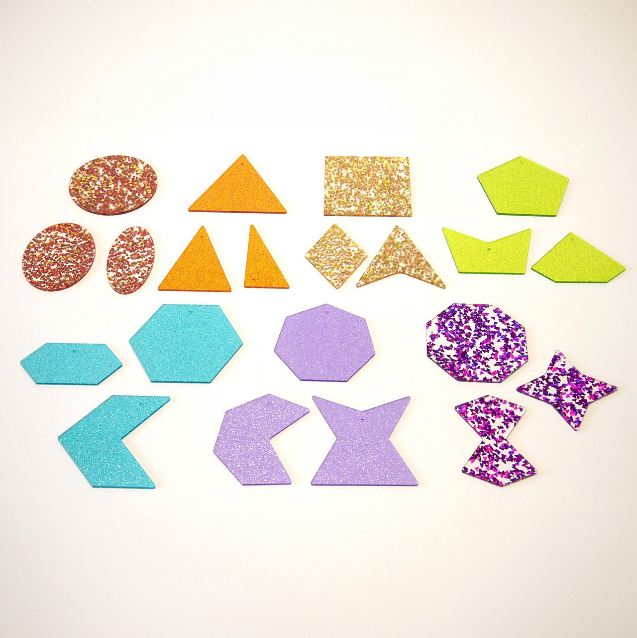 Regenbogen Glitzer Formen