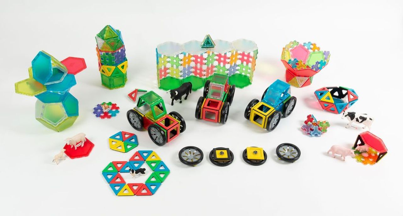 Magnetic Polydron Set B, 80-tlg.