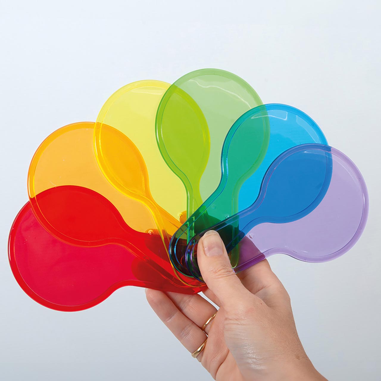 Transluzente farbige Kunststoffpaddles, 6-tlg.