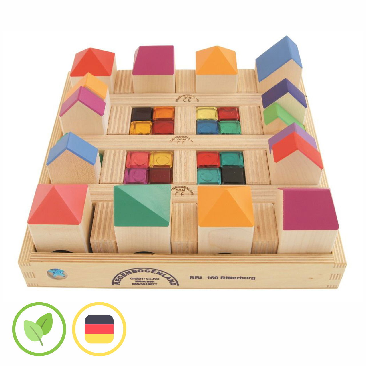 Ritterburg Set mit Holzkiste 38 tlg.