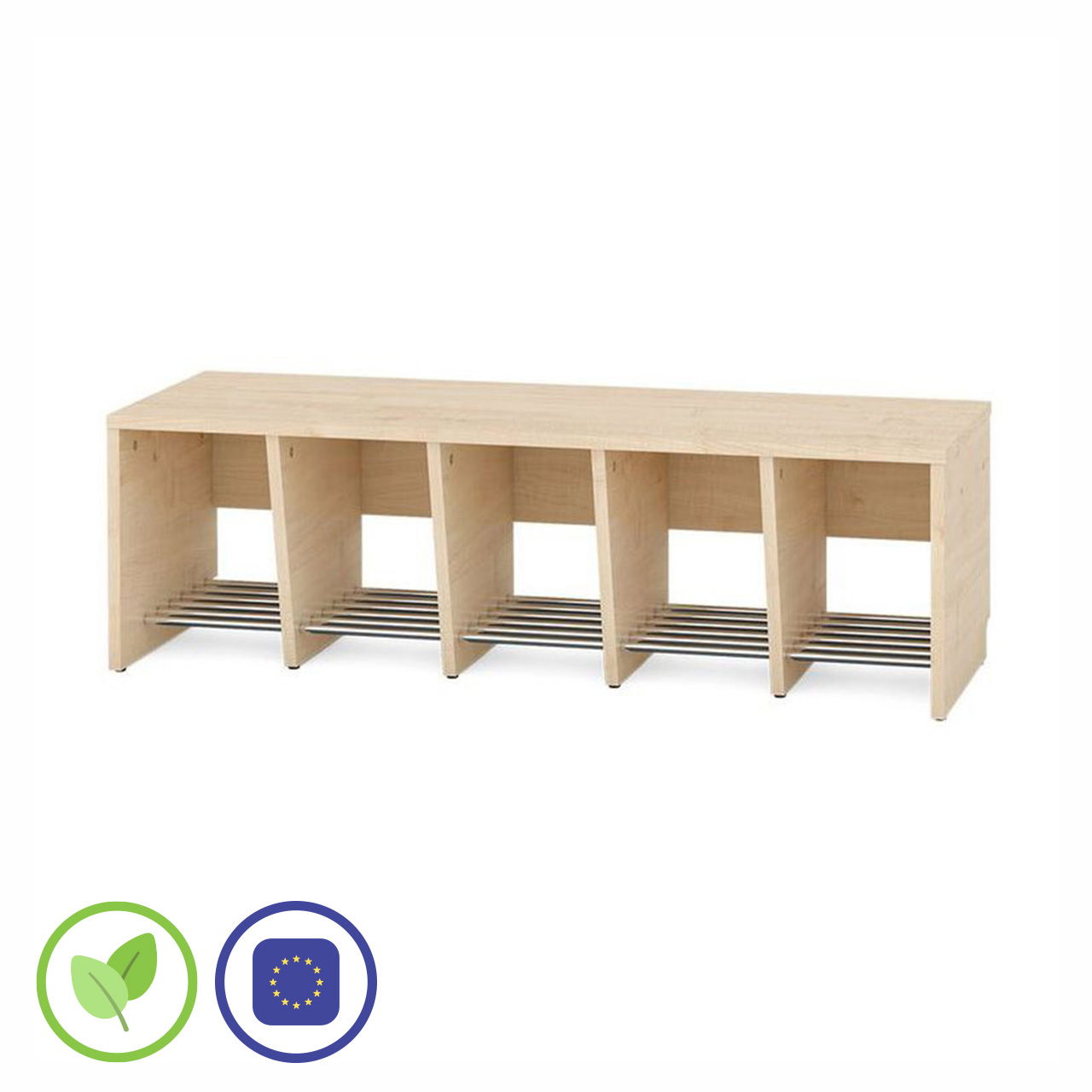 5er Garderobenregal für Sitzhöhe 35 cm