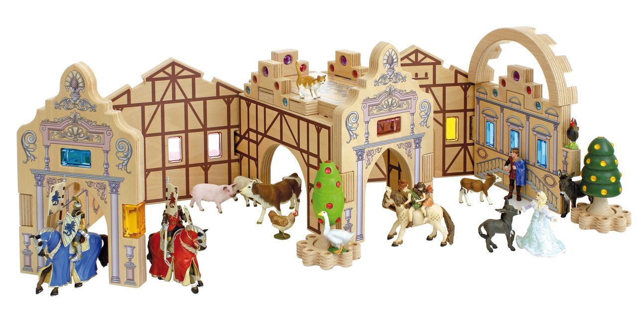 Bauernhof Set mit Holzkiste 6 tlg.