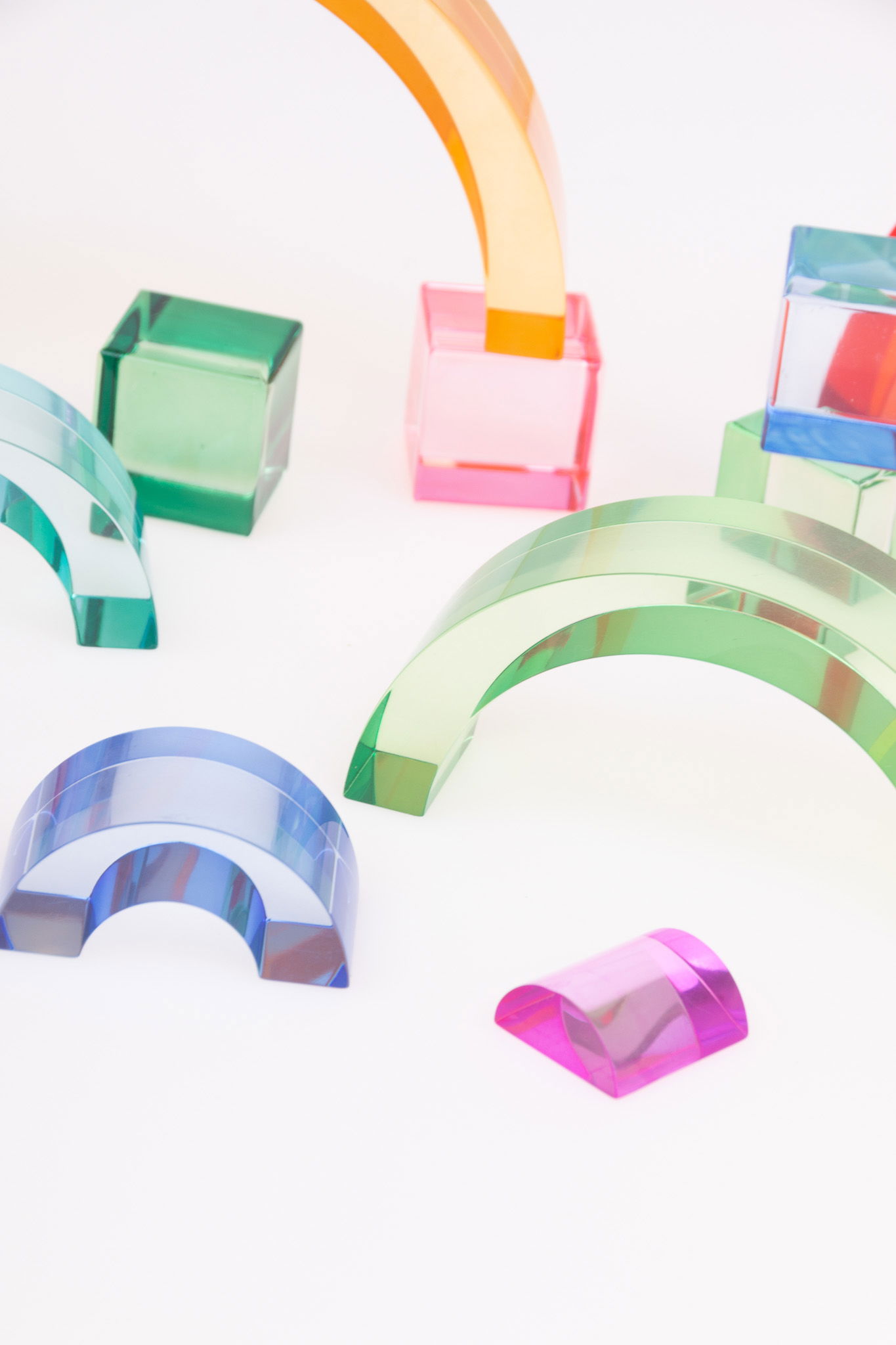 Regenbogen Acrylsteine, 7-tlg.