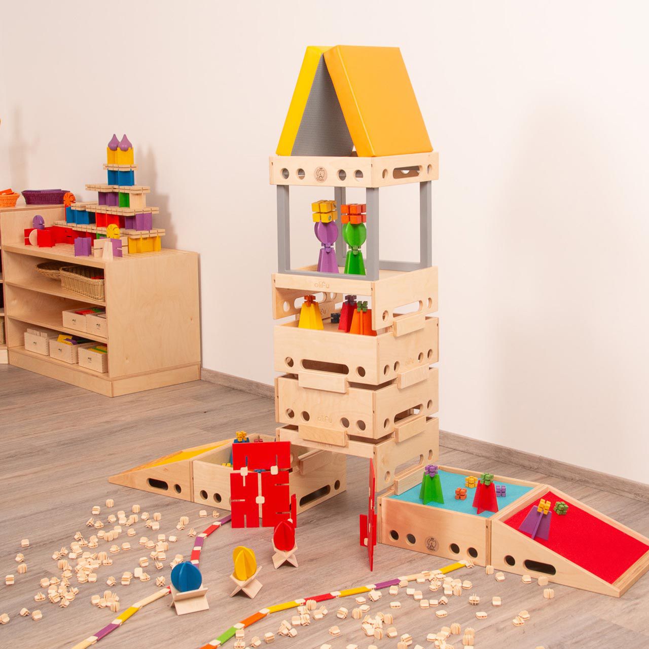 Bau Dir Was Kontruktionswürfel, groß & mittel,bunt, 30er-Pack