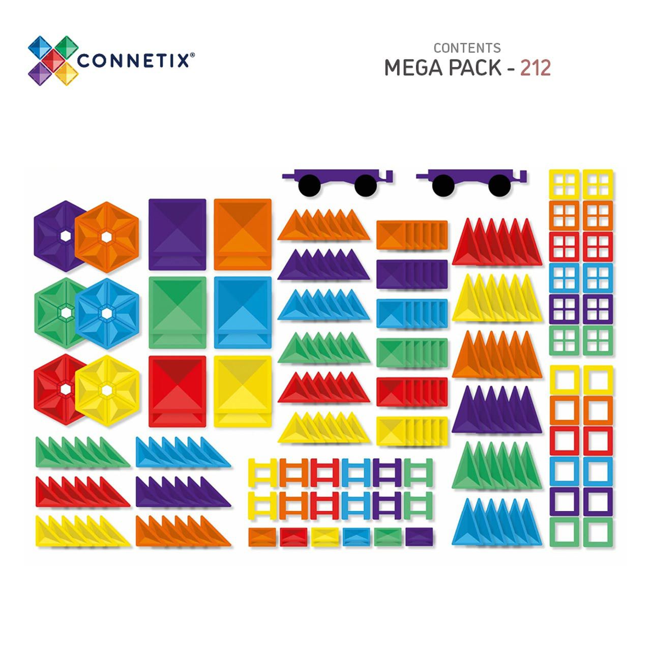 Connetix Mega Pack 212er-Pack, Rainbow