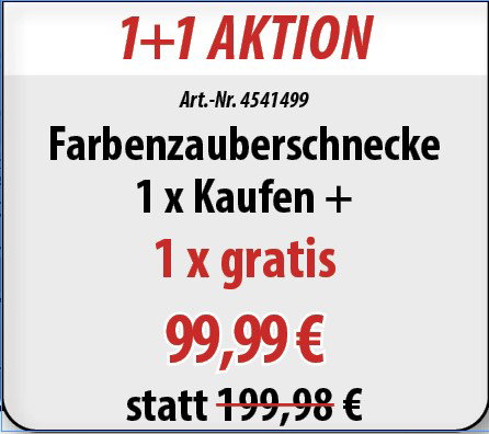 olifu creative Farbenzauber-Schnecke 1 + 1 Aktion
