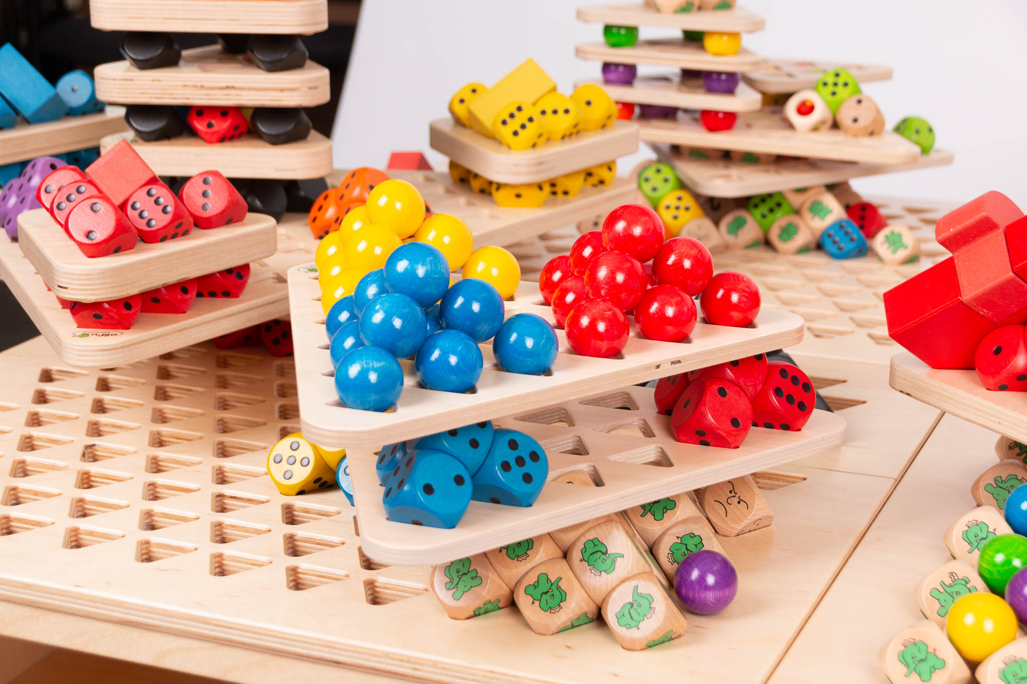 Würfelplatten dreieckig, 3 versch., 7er-Pack