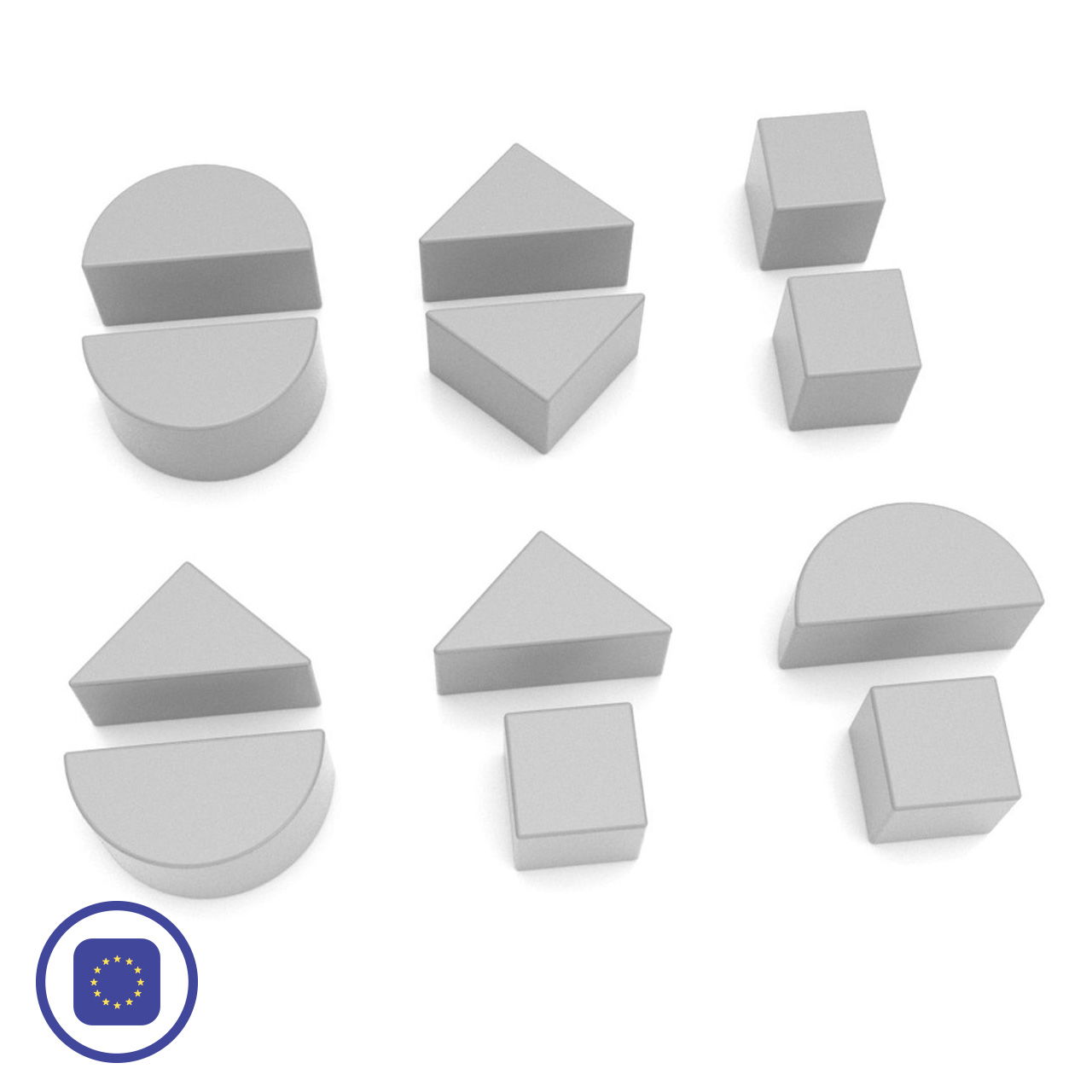 Puzzela XXL, Innenformen Spezial, grau, 12er-Pack