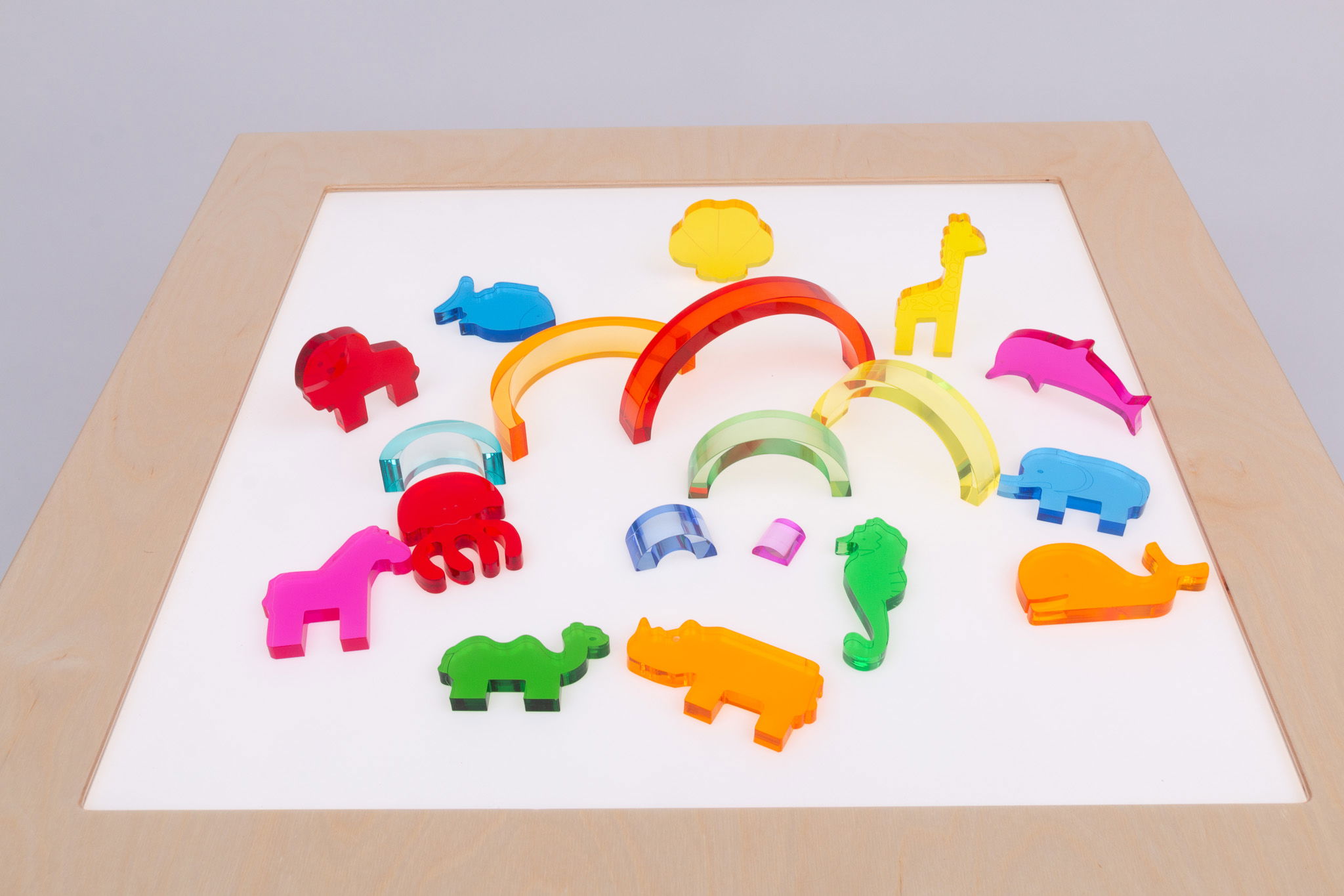 Regenbogen Acrylsteine, 7-tlg.