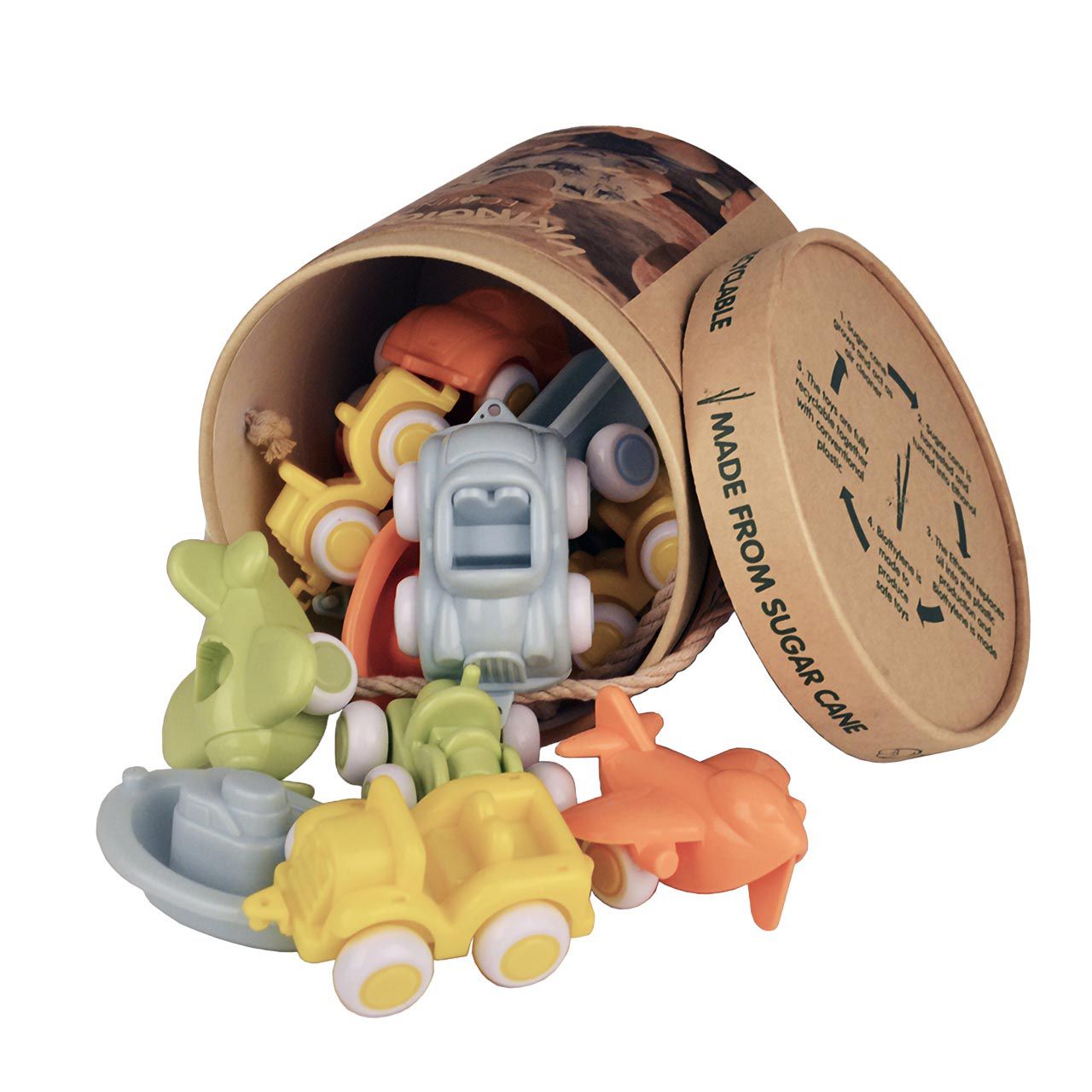 Viking Fahrzeugset im Eimer 15-tlg. 10 cm, Ecoline