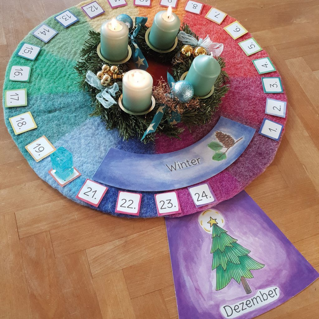 Farbenkreis aus Filz Ø 150 cm