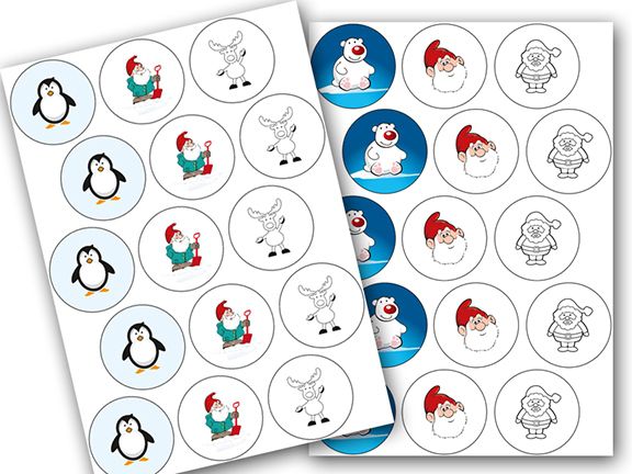 60 mal Button Vorlage für 37 mm 6 versch. Motive