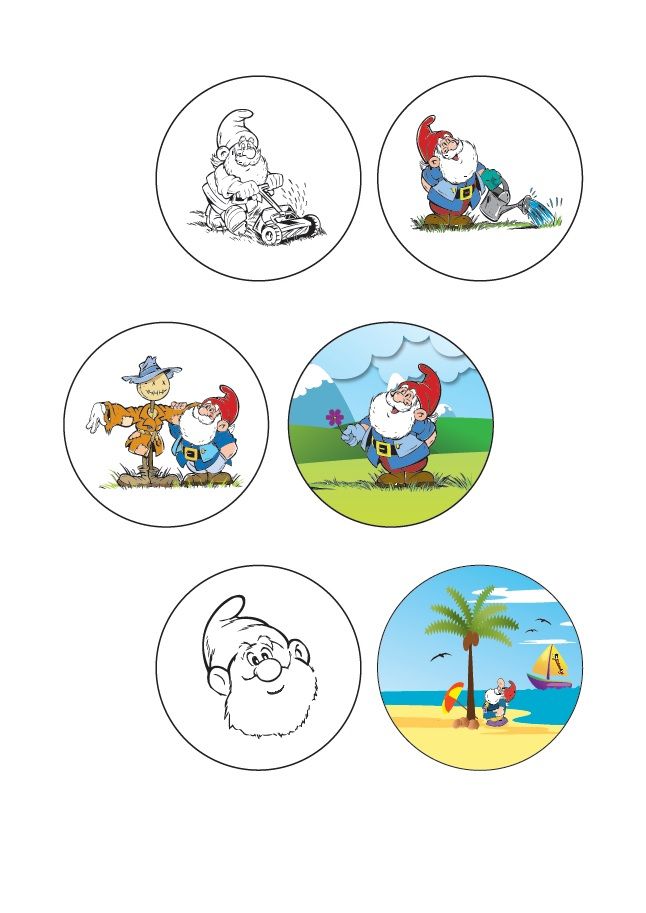 60 mal Button Vorlage für 56 mm 6 versch. Motive