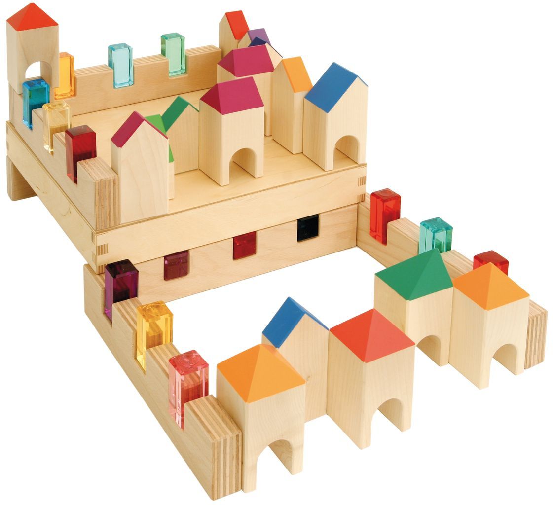 Ritterburg Set mit Holzkiste 38 tlg.