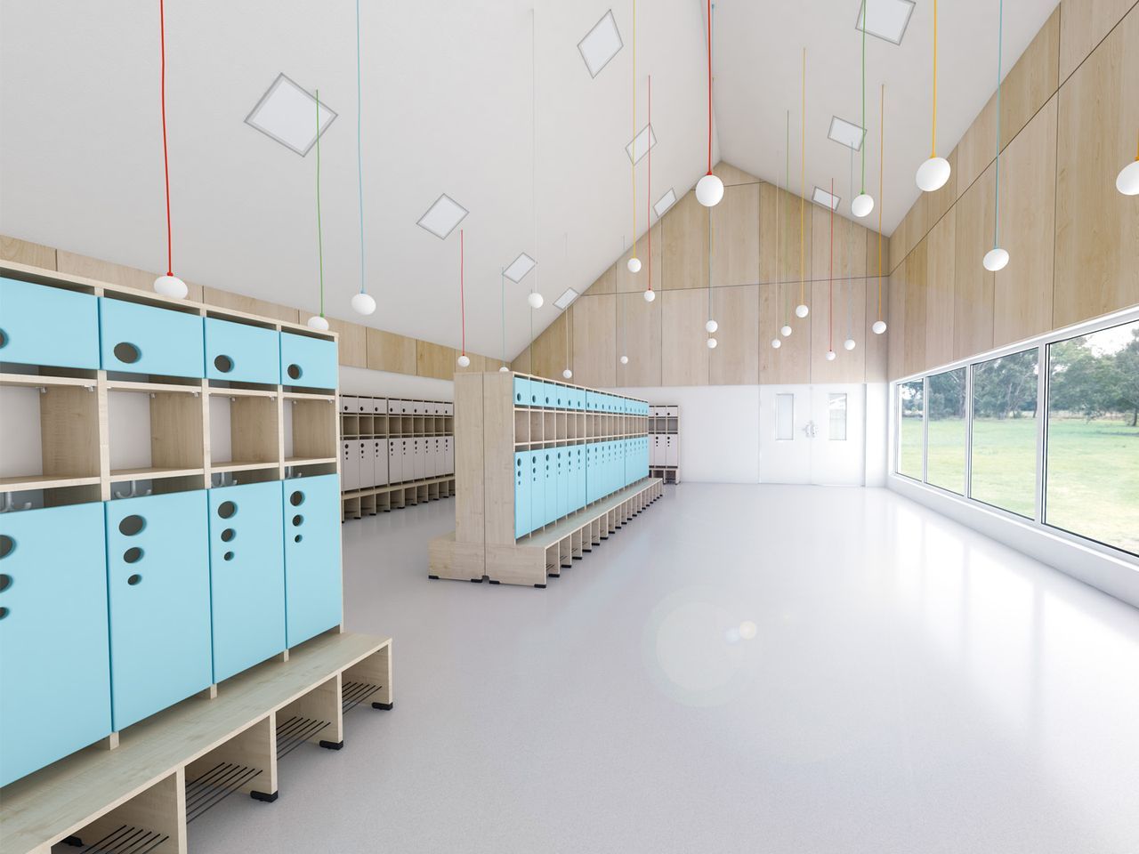 5er Maxi Garderobe mit Extrafach ohne Türen