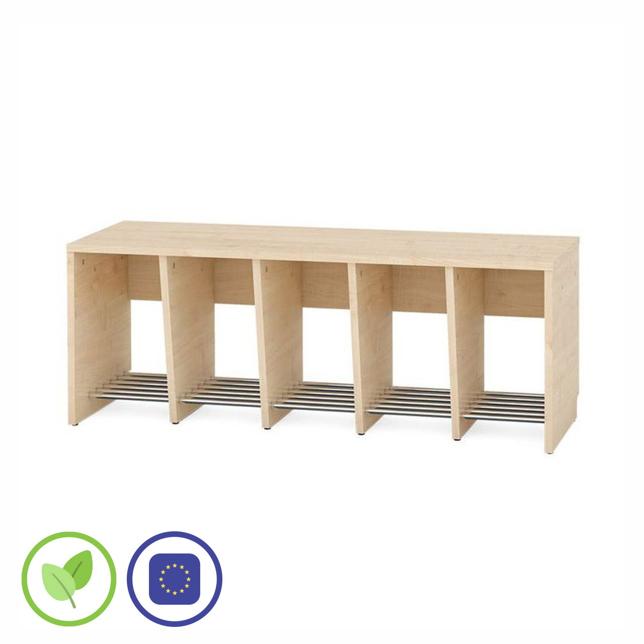 5er Garderobenregal für Sitzhöhe 43 cm