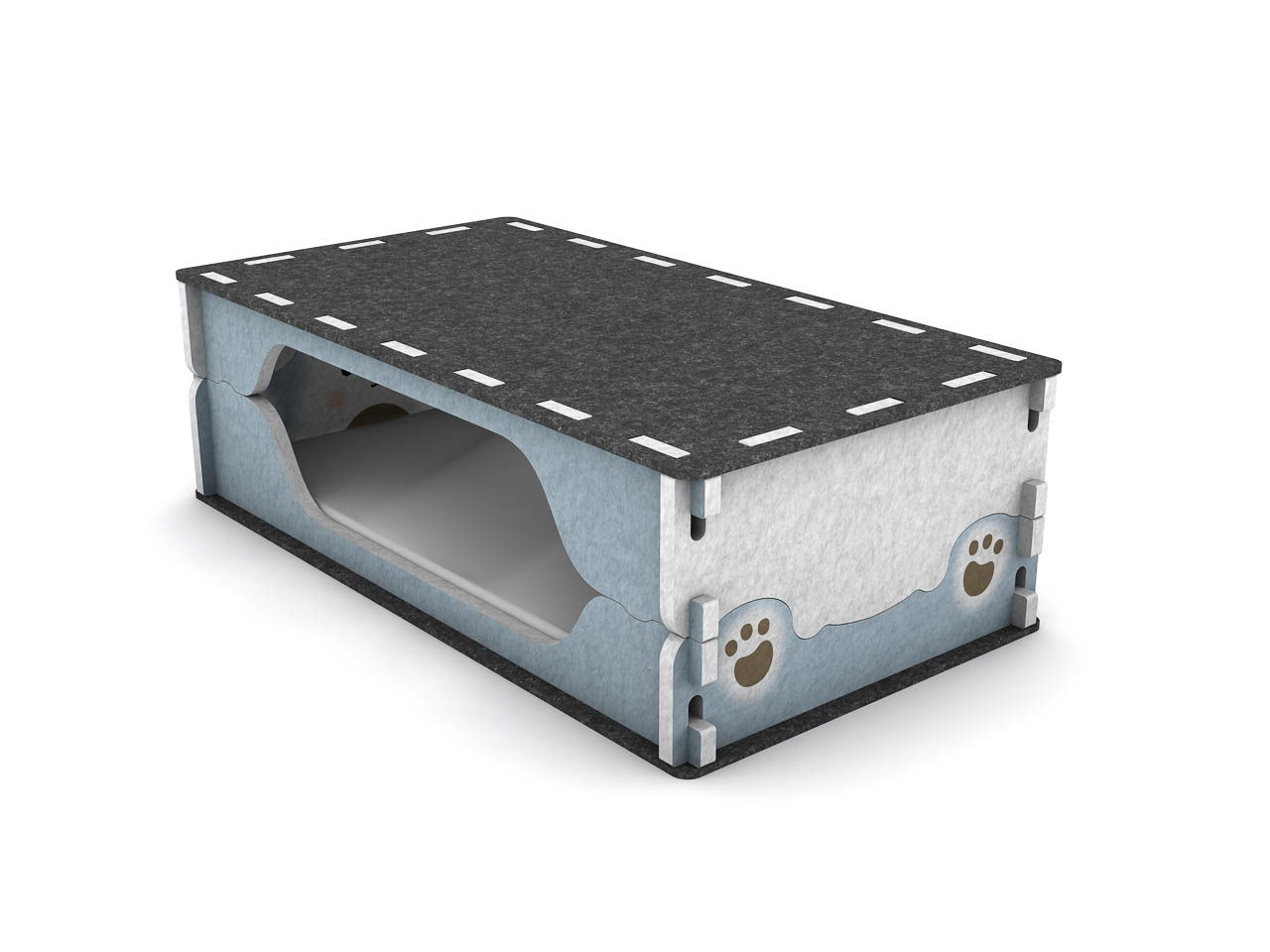 olifu Akustik Krippenbett, blau