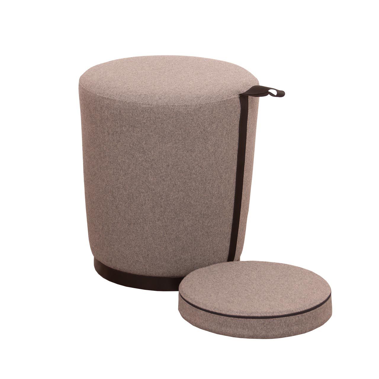 olifu Hocker Attivo, grau, mit Einlegescheibe weich