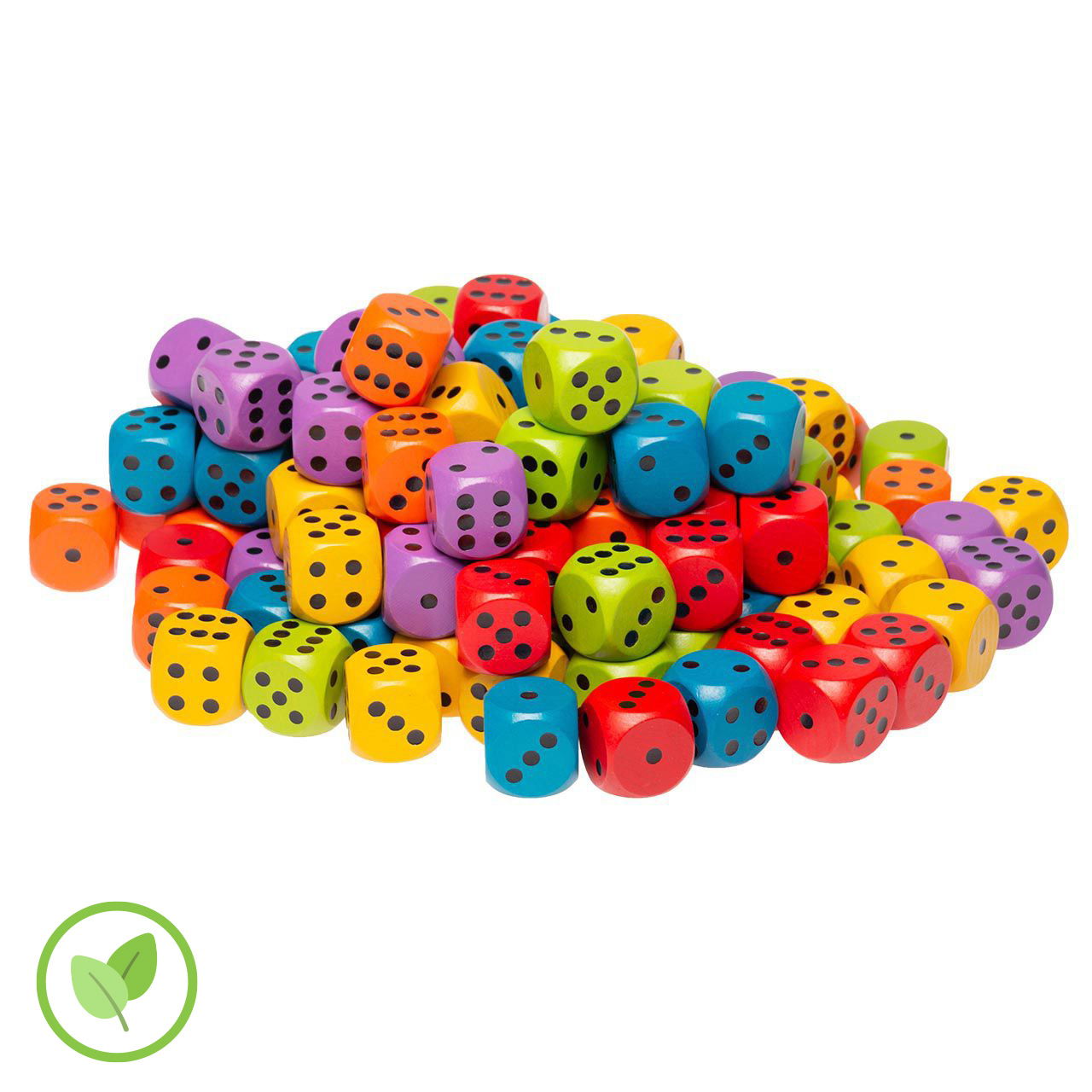 Punktewürfel, 1-6, geprägt, bunt, 120er-Pack