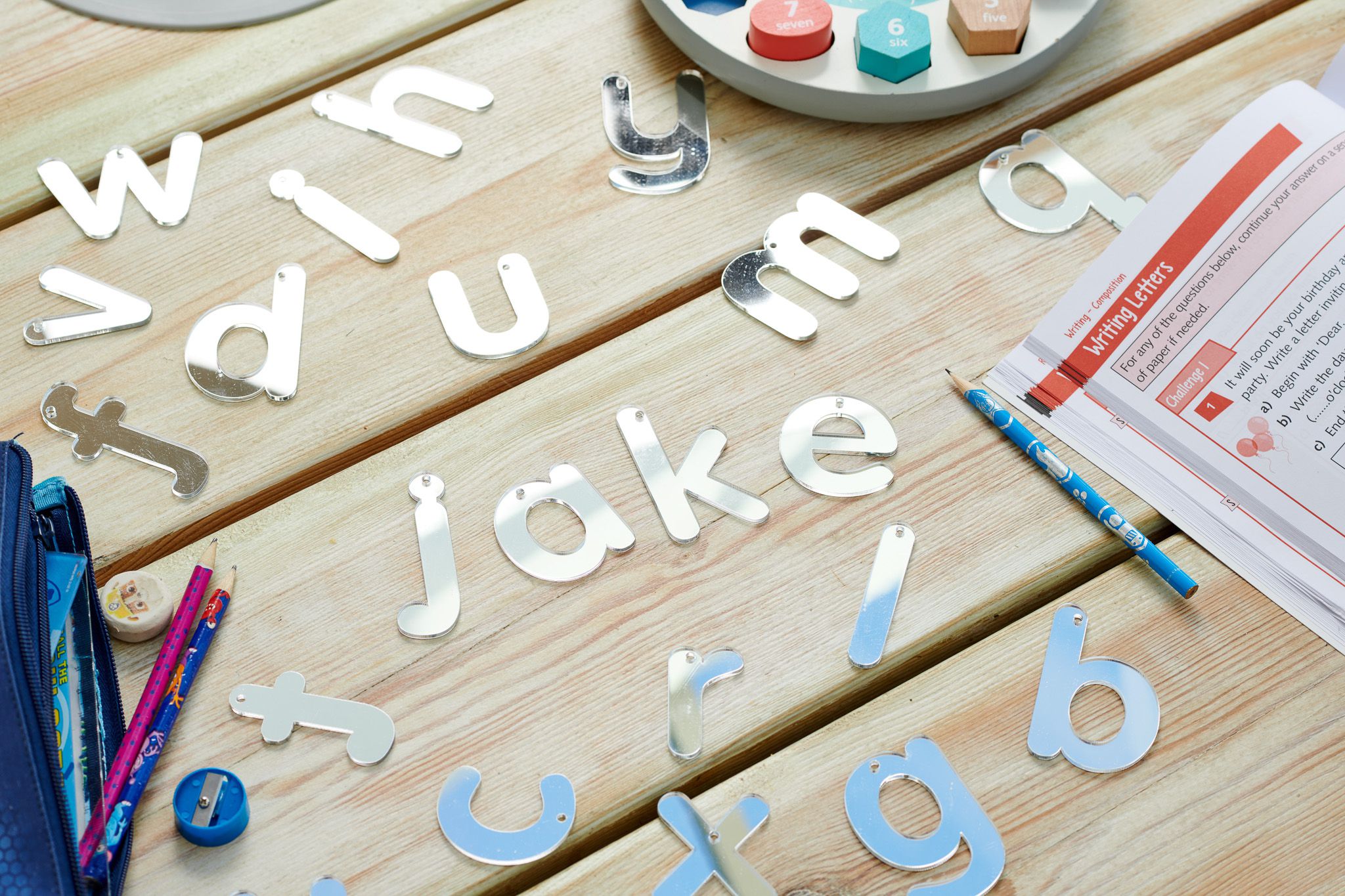 Spiegel Buchstaben, 26-tlg