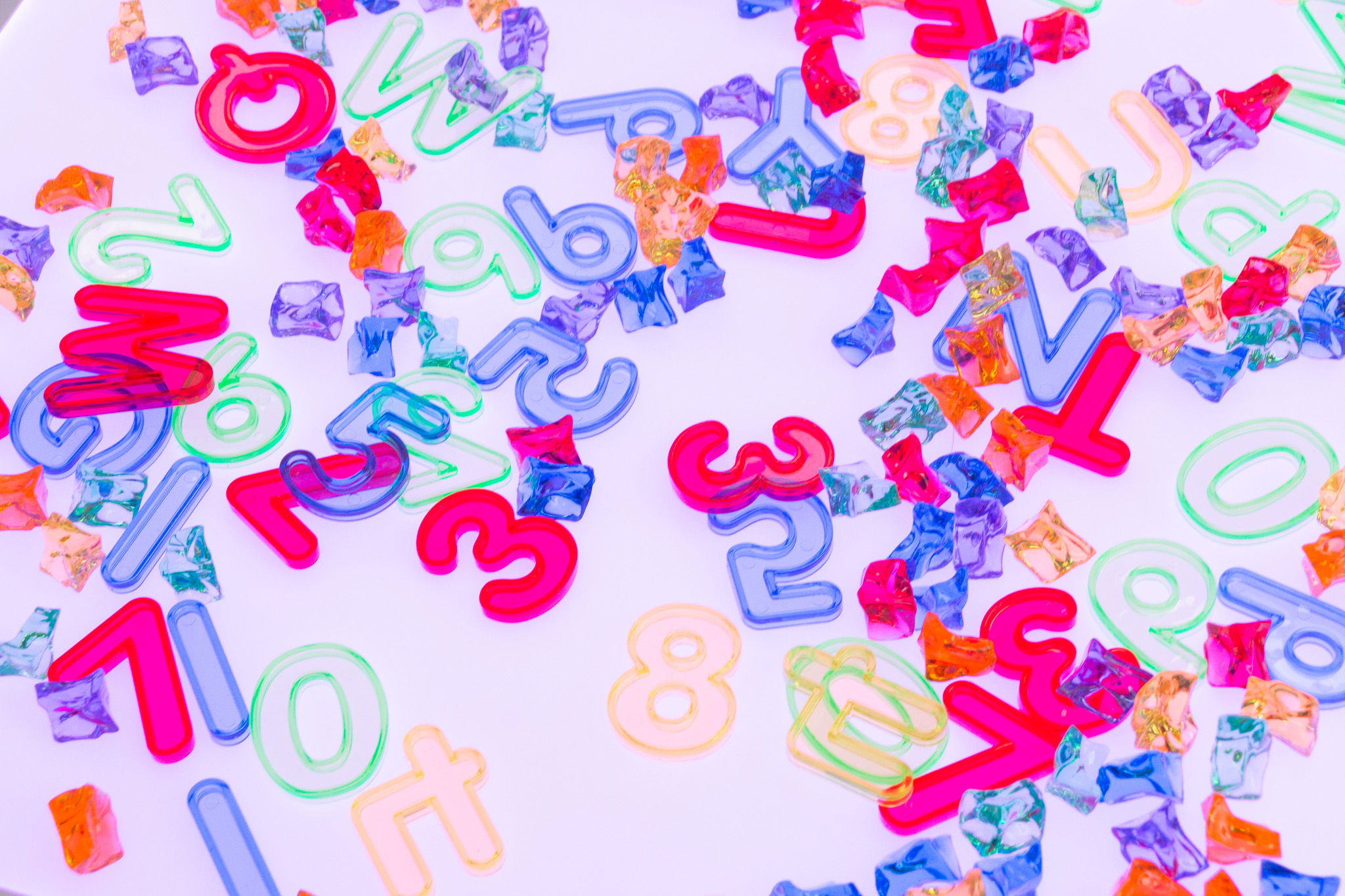 Transparente Zahlen, 30er-Pack