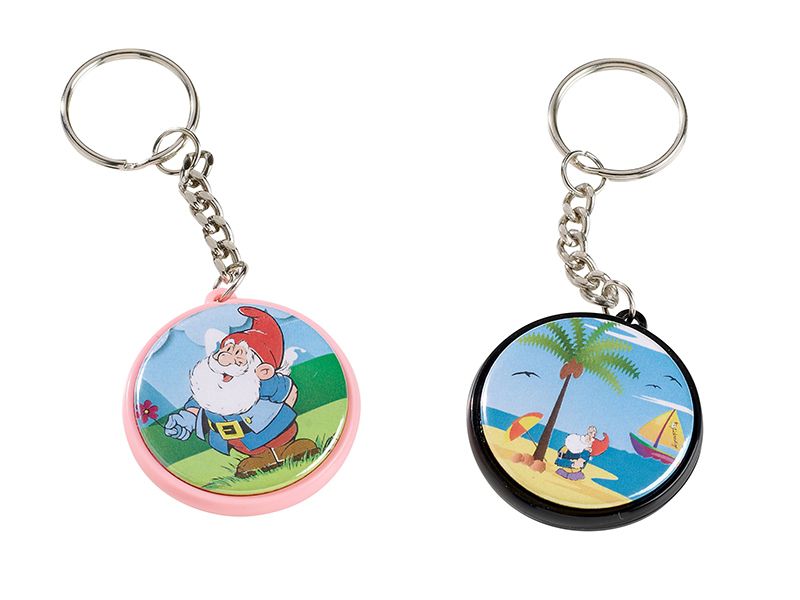 Doppelbutton mit Schlüsselanhänger 37 mm 50er Pack