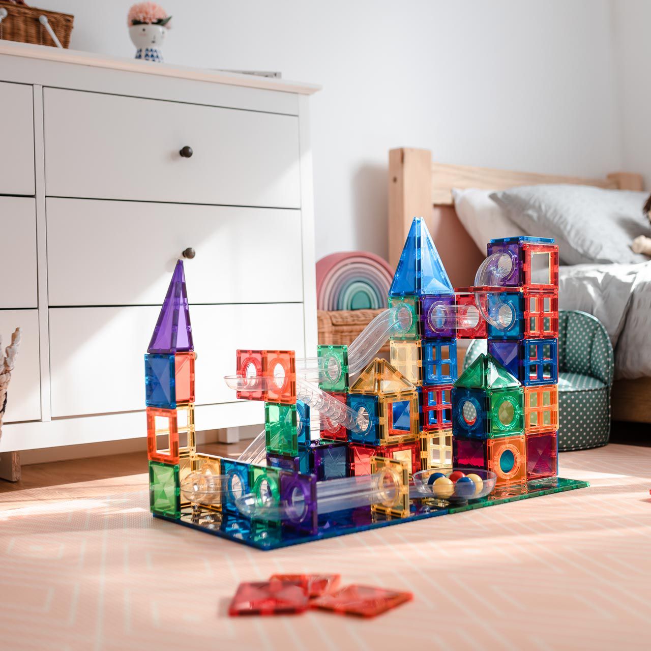 Connetix Ball Run 92er-Pack, Rainbow