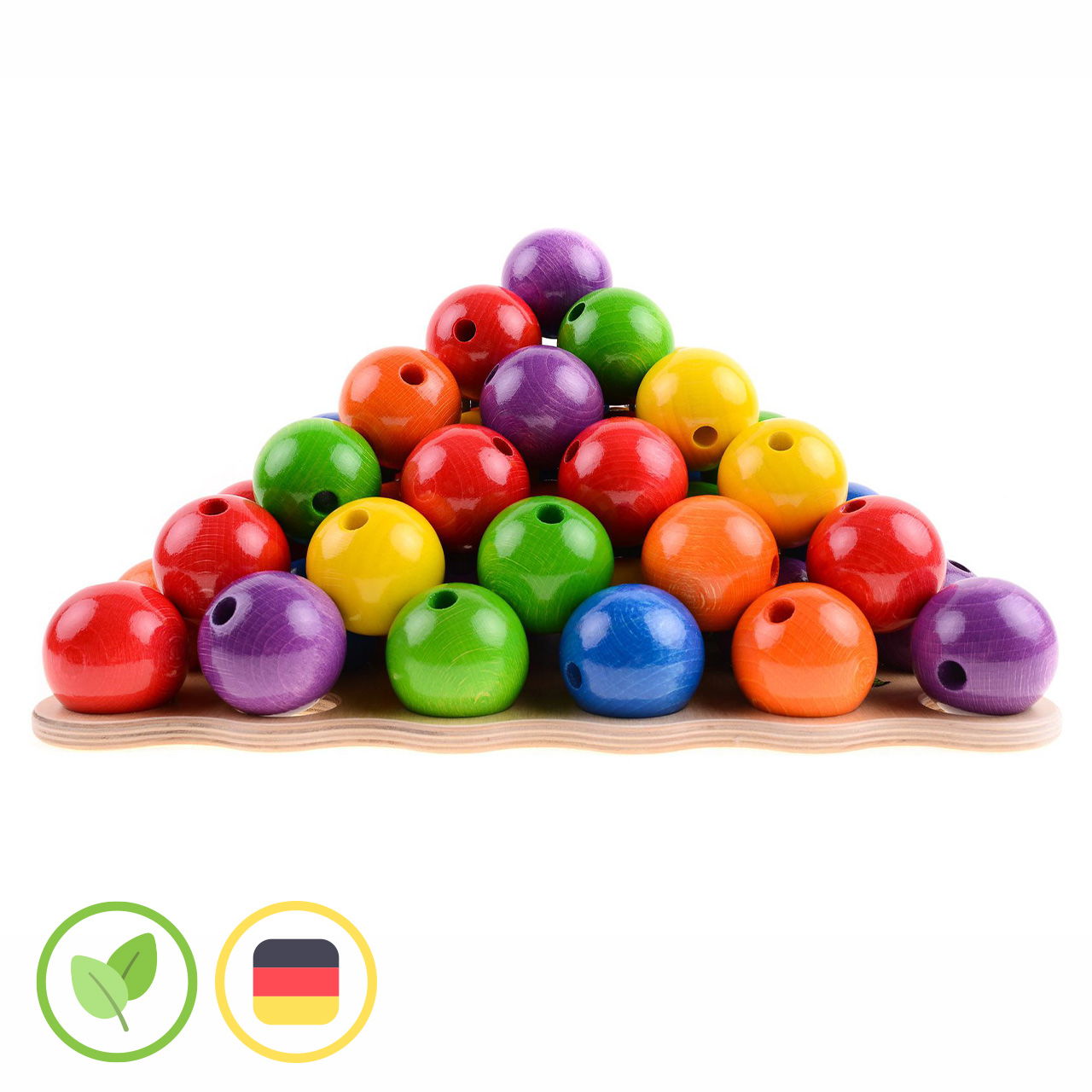 5er-Fädelkugel, bunt, 96er-Pack