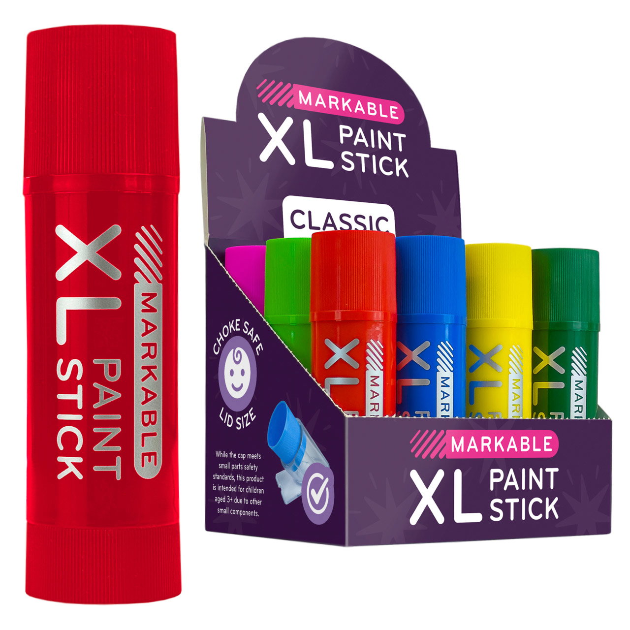 Tempera Farbstick XL, 40g, 12er-Pack