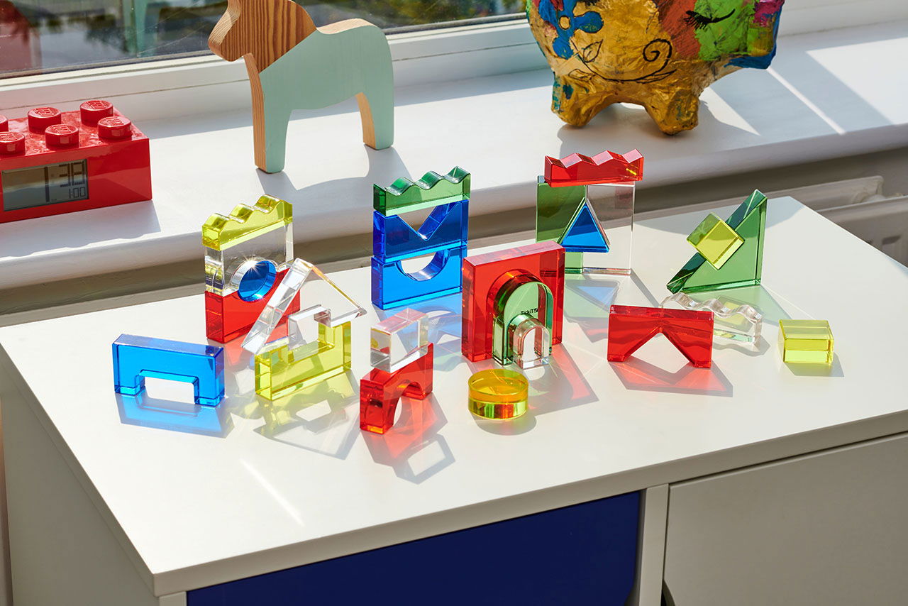 Acryl-Form- und Farbbausteine Set mit Lernkarten