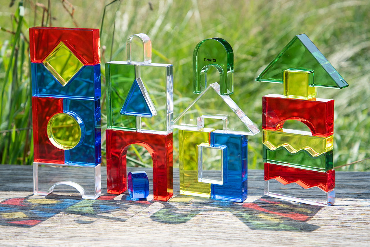 Acryl-Form- und Farbbausteine Set mit Lernkarten