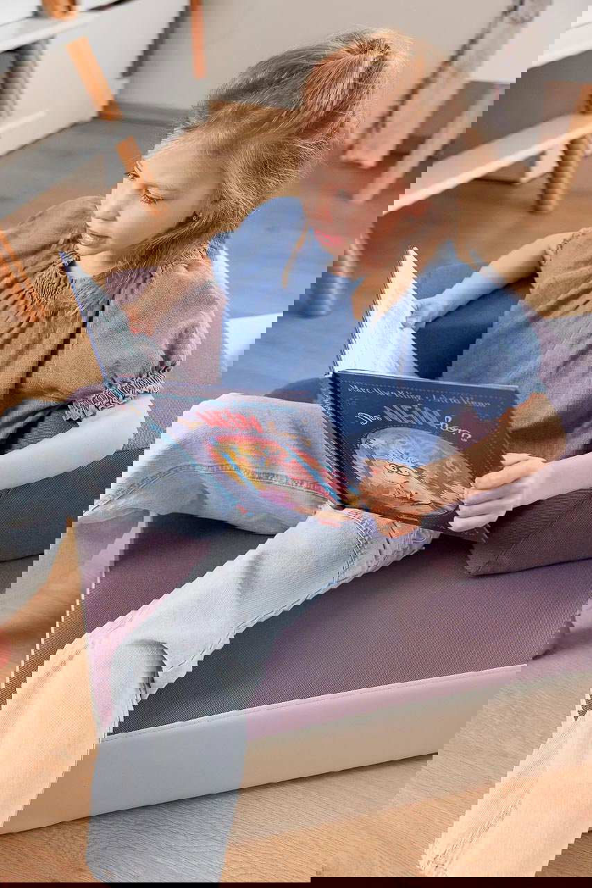 olifu Hüpfpolster XL, Indoor, schwarz-grau/jade