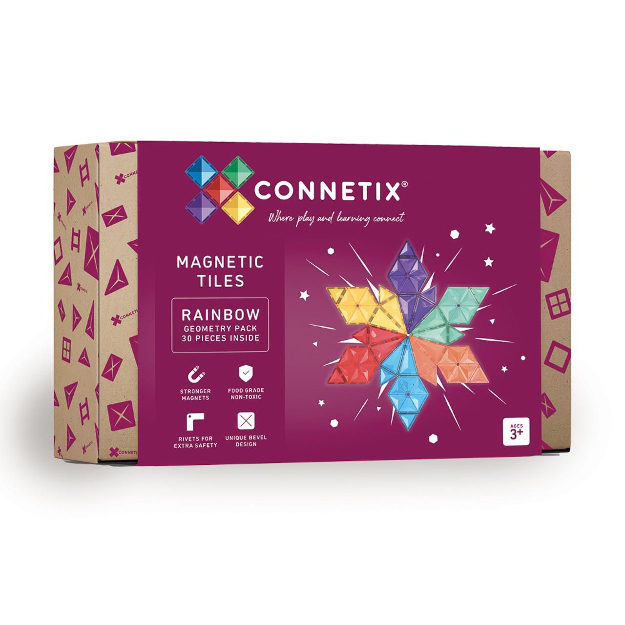Connetix Geometry 30er-Pack, Rainbow