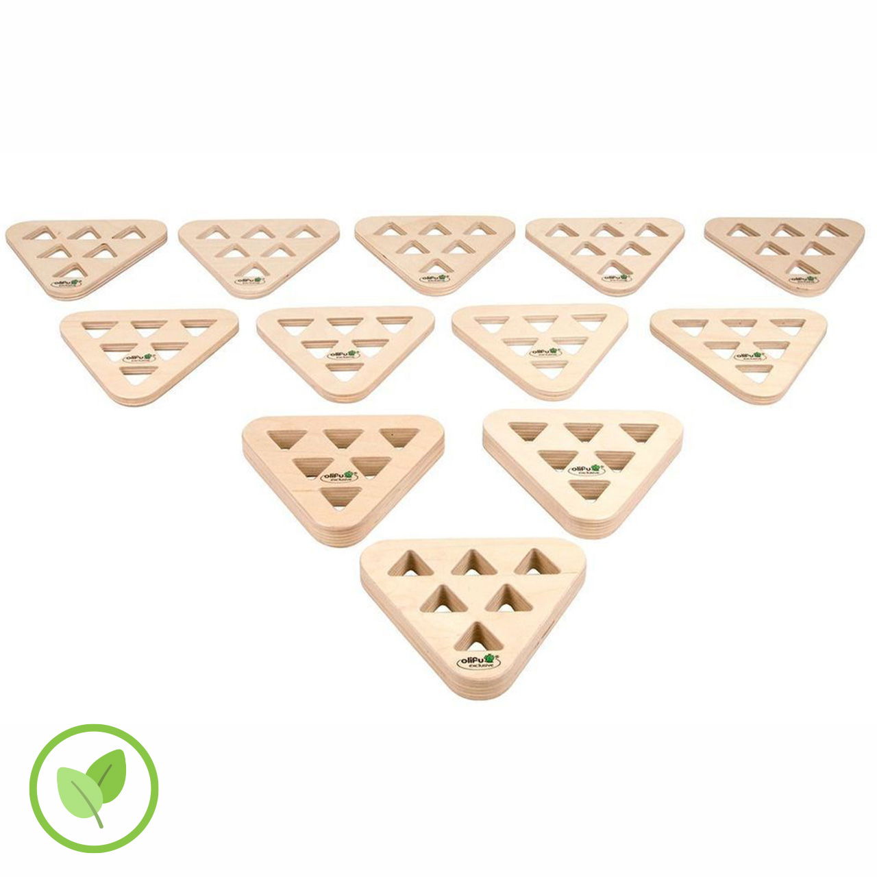 Würfelplatten dreieckig, 4 versch., klein, 12er-Pack