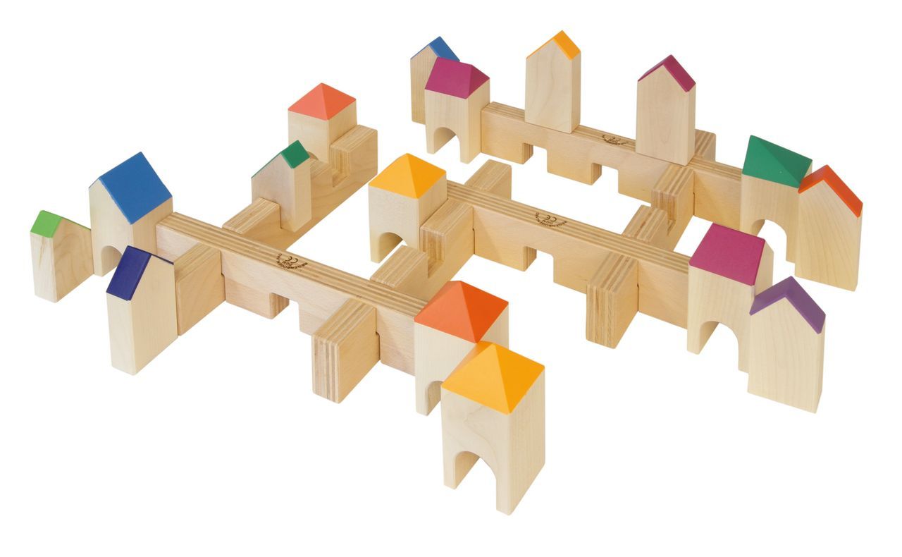 Ritterburg Set mit Holzkiste 38 tlg.