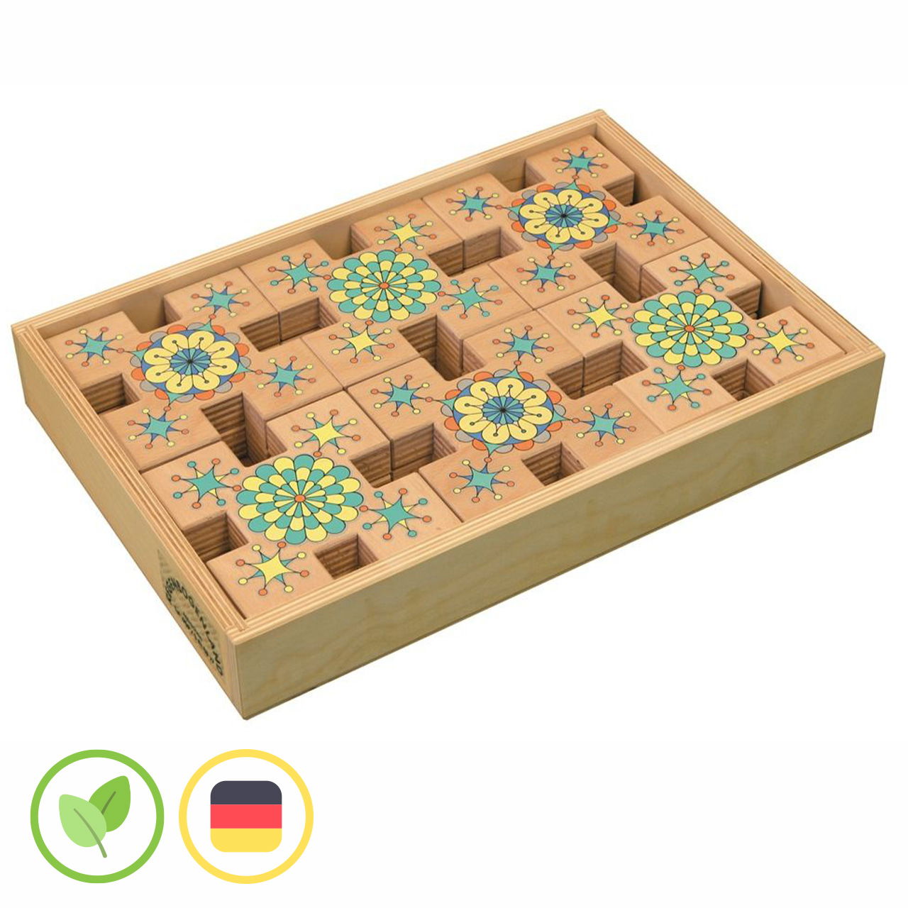 Mandala Set mit Holzkiste 12 tlg.