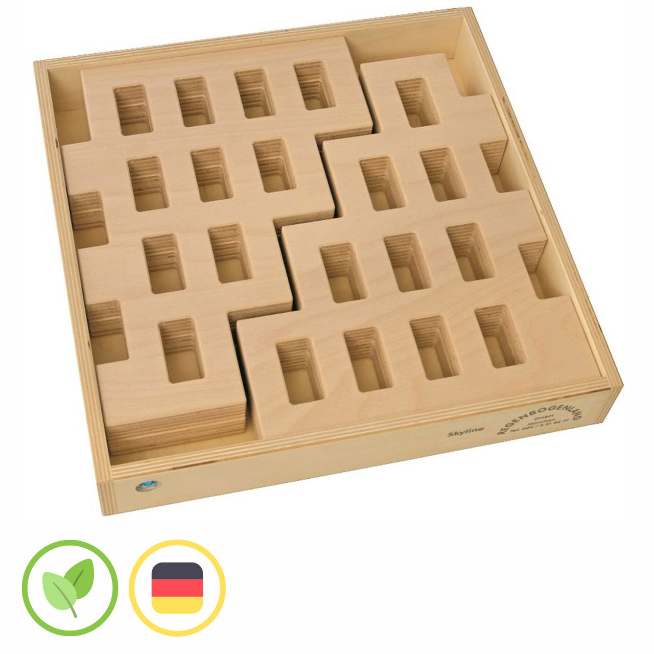 Skyline Set mit Holzkiste 4 tlg.