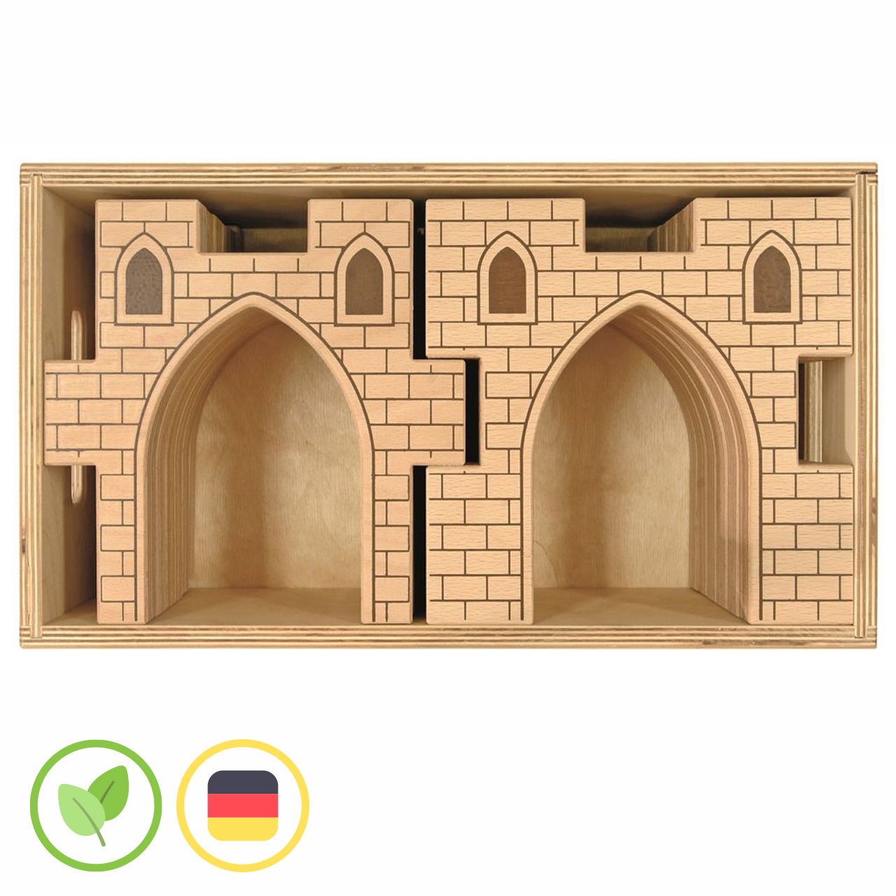 Arkaden Set mit Holzkiste 12 tlg.