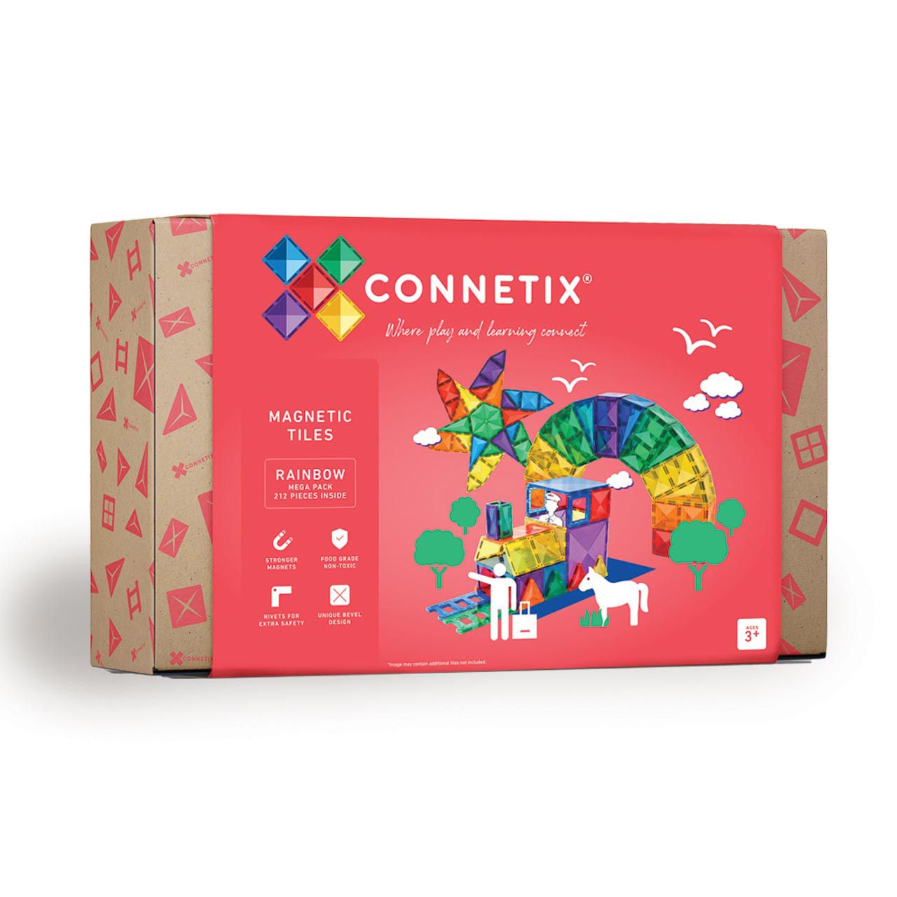 Connetix Mega Pack 212er-Pack, Rainbow