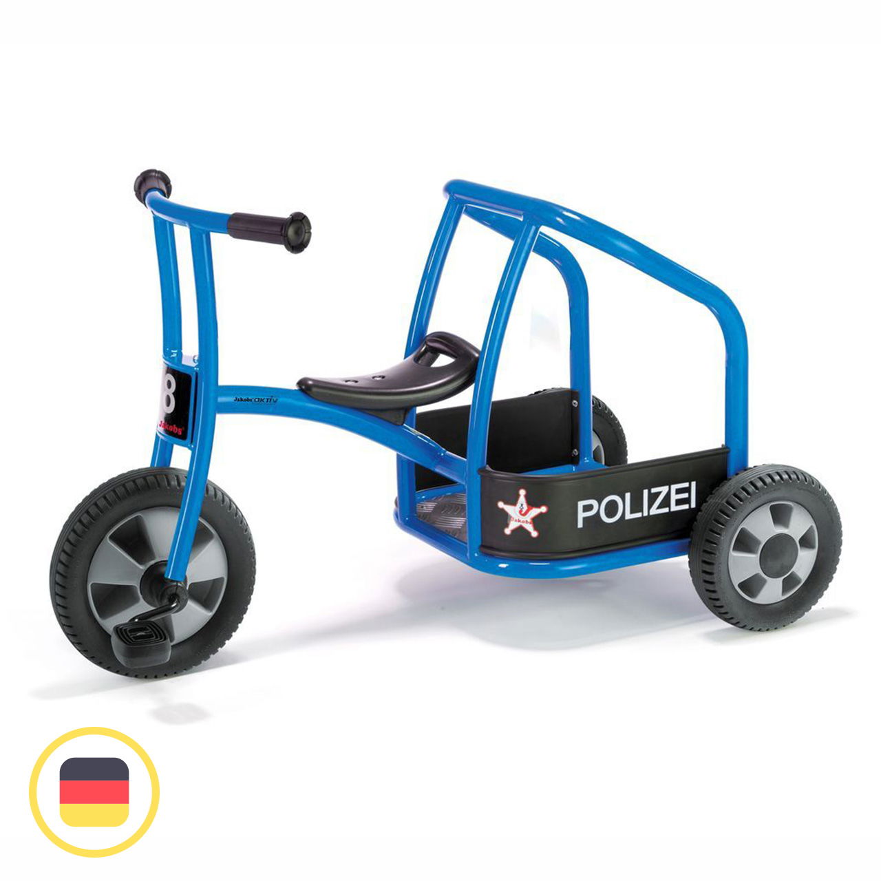Jakobs Polizei Dreirad Aktiv, neue Bereifung
