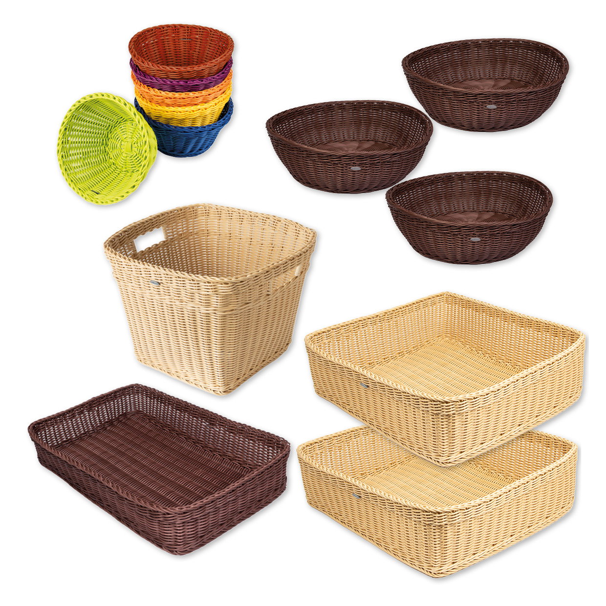Flechtkorb-Set, 13 tlg.