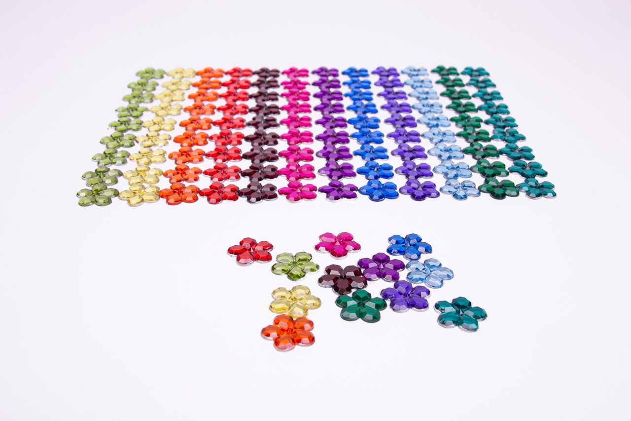 Funkelsteine für Farbenkreis Blumen 120 tlg.