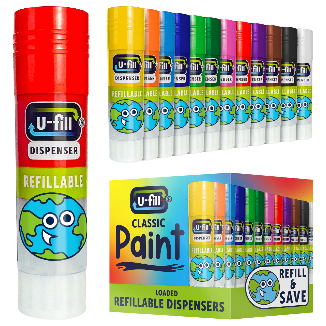 Tempera Farbstick 21g, 12er-Pack